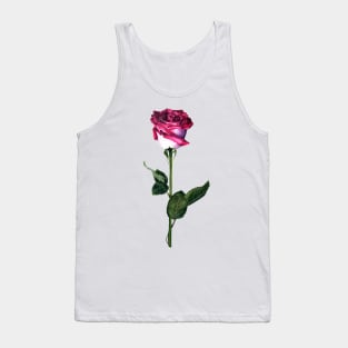 Pink and white rose Tank Top